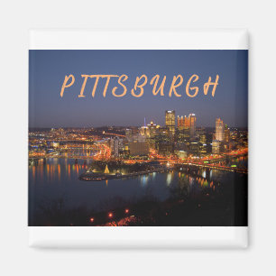 Imán Pittsburgh, Pennsylvania Downtown Night Time River