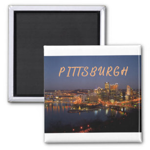 Imán Pittsburgh, Pennsylvania Downtown Night Time River