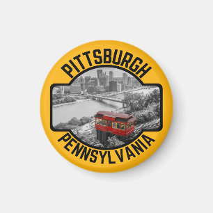Imán Pittsburgh Pennsylvania Steel City Skyline Incline