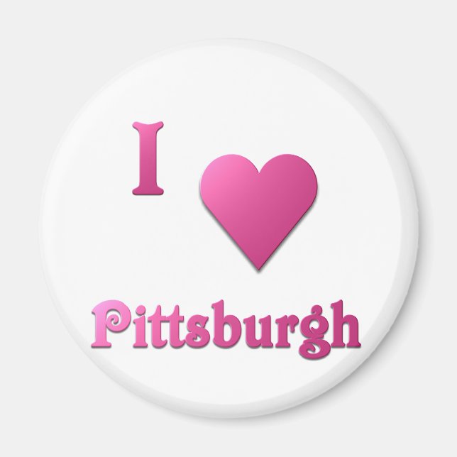 Imán Pittsburgh — Rosa caliente (Frente)