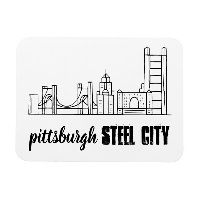 Imán Pittsburgh Skyline (Horizontal)