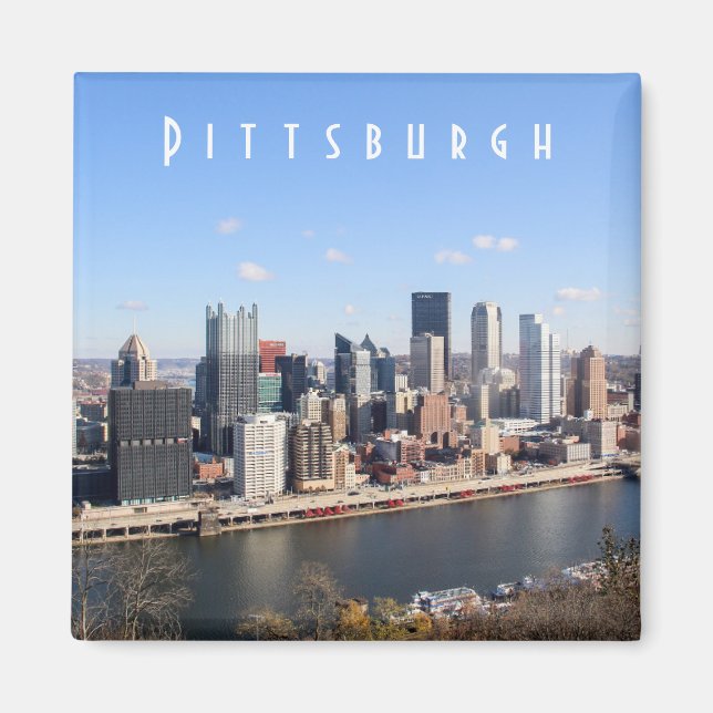 Imán Pittsburgh Skyline (Frente)
