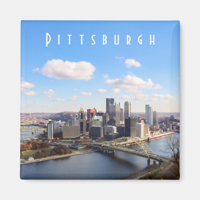 Imán Pittsburgh Skyline (Frente)