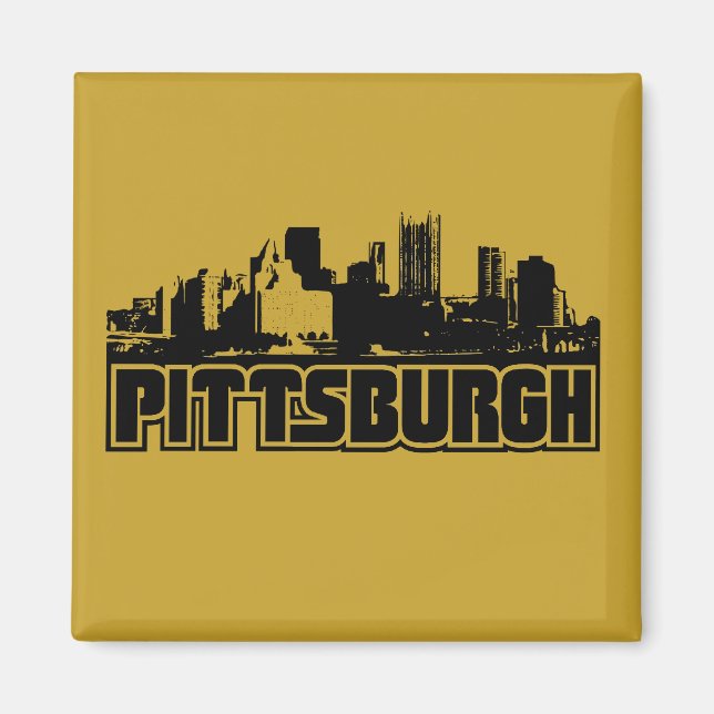 Imán Pittsburgh Skyline (Frente)