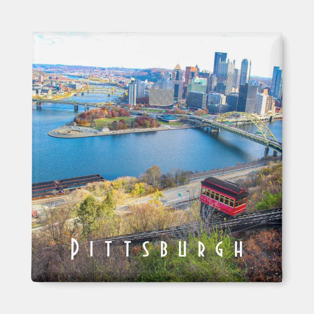Imán Pittsburgh Skyline Magnet (Frente)