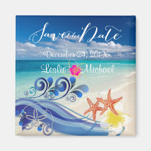 Imán PixDezines hulawaves/playa+plumeria