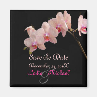 Imán PixDezines Peach Orchid, Save the Date