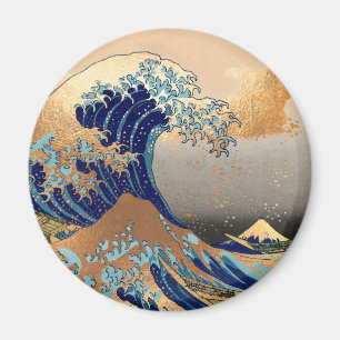 Imán PixDezines Vintage Gran Ola Hokusai 葛飾北斎の神奈川沖浪