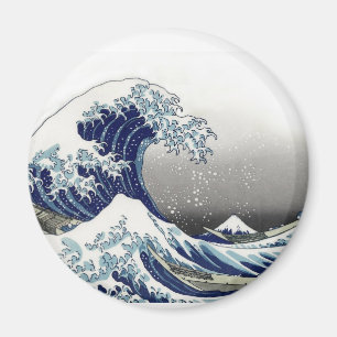 Imán PixDezines Vintage, Gran Ola, Hokusai 葛飾北斎の神奈川沖浪