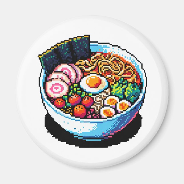 Imán Pixel Art Ramen Noodles (Frente)