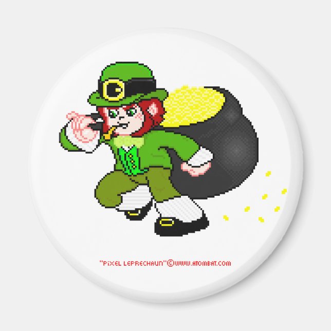 Imán Pixel Leprechaun Magnet 1 (Frente)