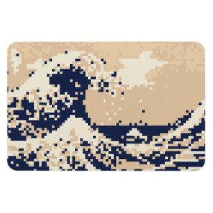 Imán Pixel Tsunami 8 bits arte de píxeles