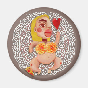 Imán Piza Diva Refrigerador Magnet