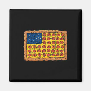 Imán Pizza Bandera Estadounidense 4 De Julio Fun Food B