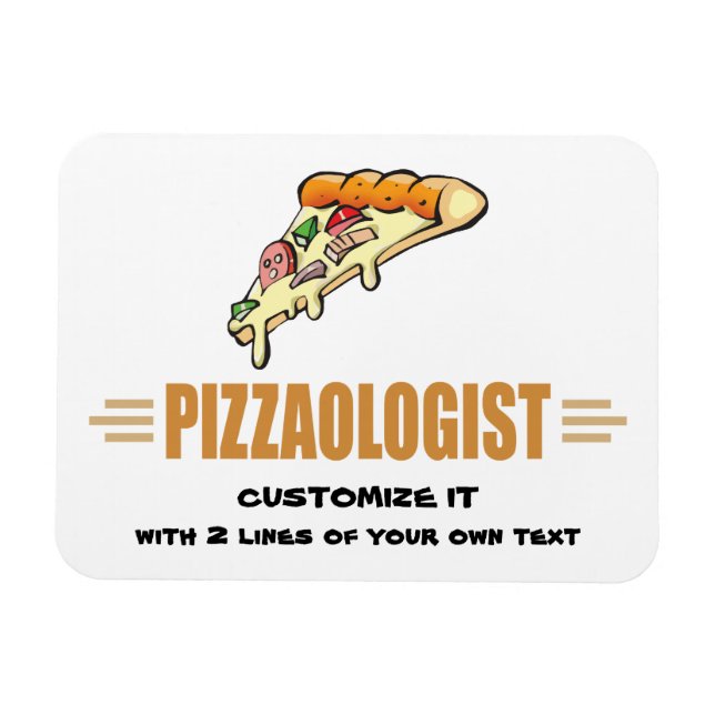 Imán Pizza divertida (Horizontal)