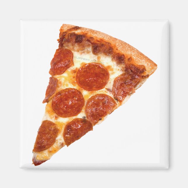 Imán Pizza en rodajas de SlipperyJoe's pepperoni queso  (Frente)