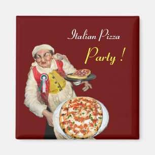 Imán PIZZA ITALIANA, rojo