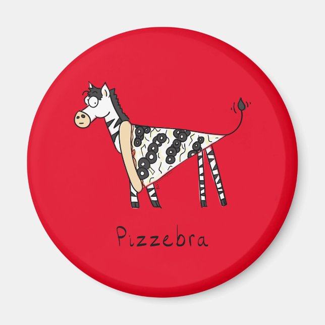 Imán Pizzebra Pizza Zebra Magnet (Frente)
