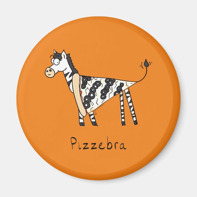 Imán Pizzebra Pizza Zebra Magnet (Frente)