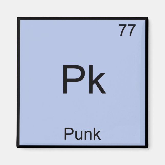 Imán Pk - Punk Divertido Elemento Químico Símbolo Camis (Frente)