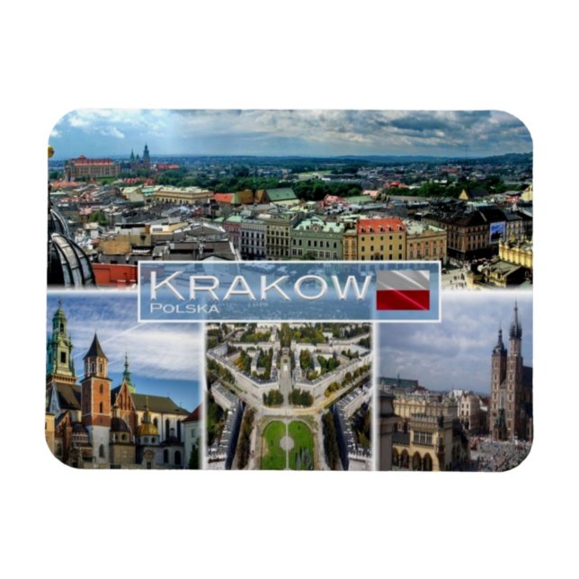 Imán PL Polonia Polska - Cracovia - (Horizontal)