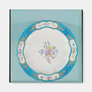 Imán Placa adornada con un estampado de flores, Sevres