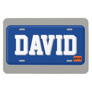 Imán Placa azul y blanca personalizada