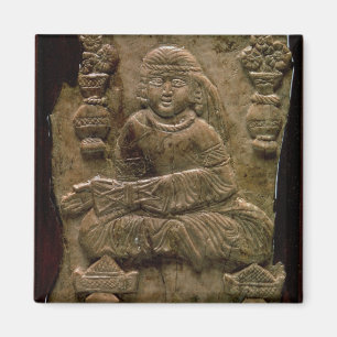 Imán Placa de Abbasid, Iraq o Irán, siglo XII (marfil)