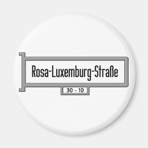 Imán Placa de calle de Rosa-Luxemburgo-Strasse, Berlín