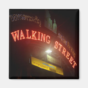 Imán Placa de calle que camina