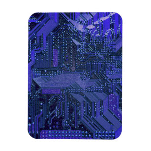 Imán Placa de circuito azul de cibercircuito electrónic
