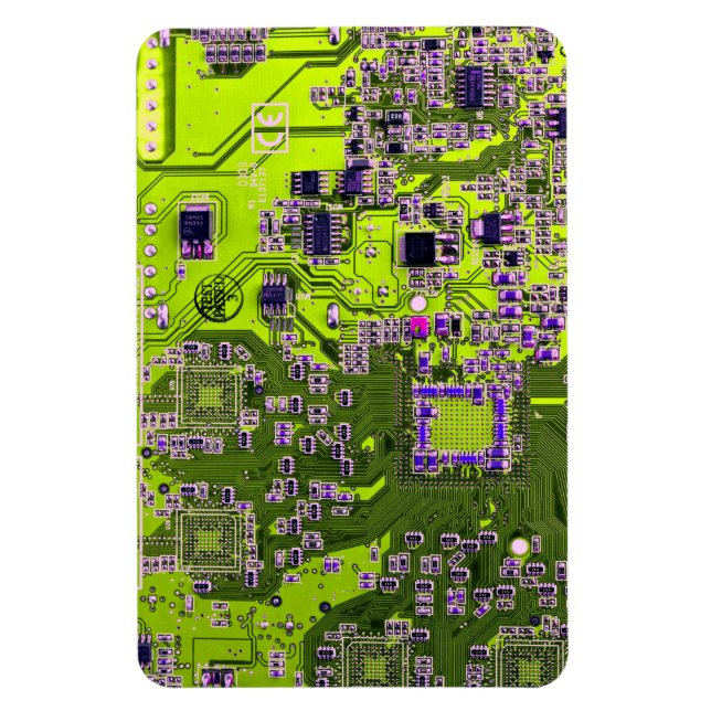 Imán Placa de circuito de la computadora Geek Neon Yell (Vertical)
