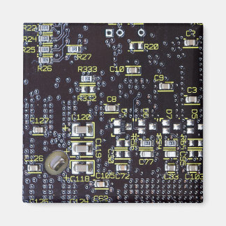 Imán Placa De Circuito Integrada En Un Magnet