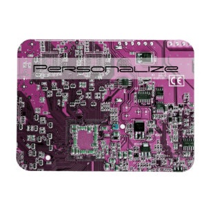 Imán Placa de circuito púrpura del conjunto del circuit