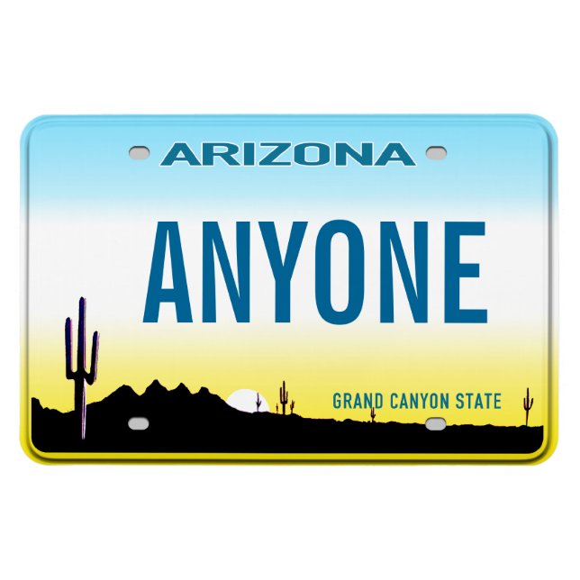 Imán Placa de licencia de Arizona (personalizada) (Horizontal)