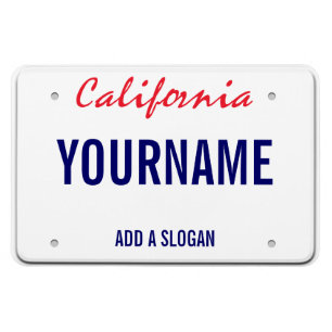 Imán Placa de licencia de California (personalizada)
