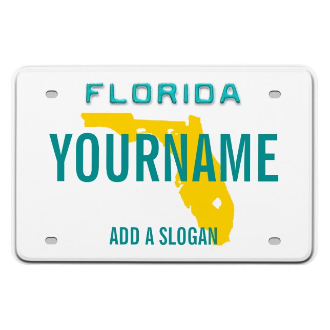 Imán Placa de licencia de Florida (personalizada) (Horizontal)