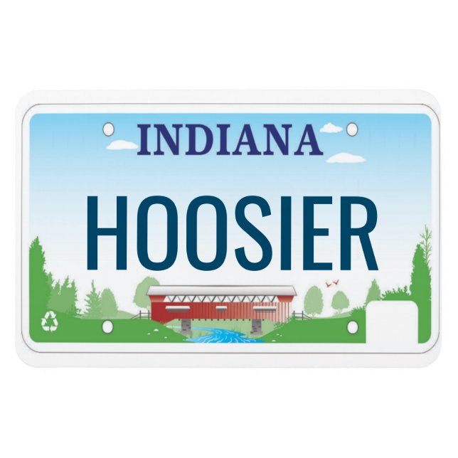 Imán Placa de licencia de Indiana flexible (Horizontal)