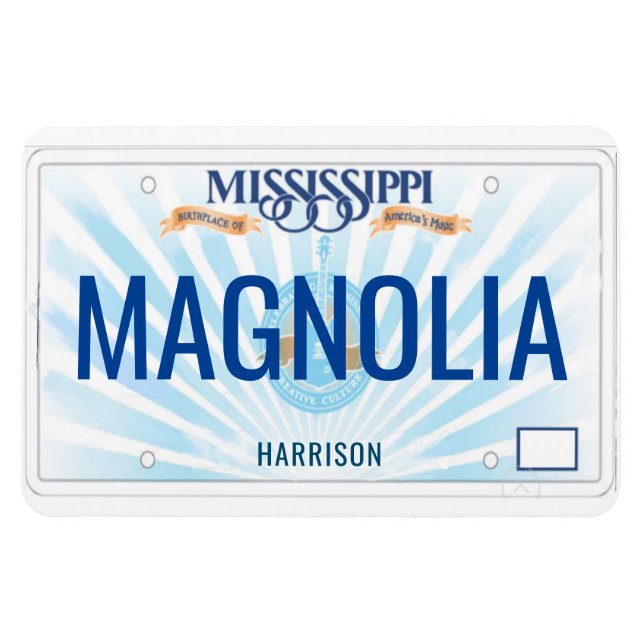 Imán Placa de licencia de Mississippi flexible (Horizontal)