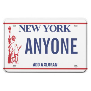 Imán Placa de licencia de Nueva York (personalizada)