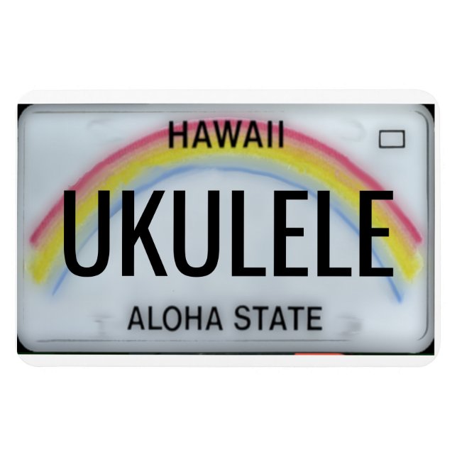 Imán Placa de licencia Rainbow de Hawaii flexible (Horizontal)
