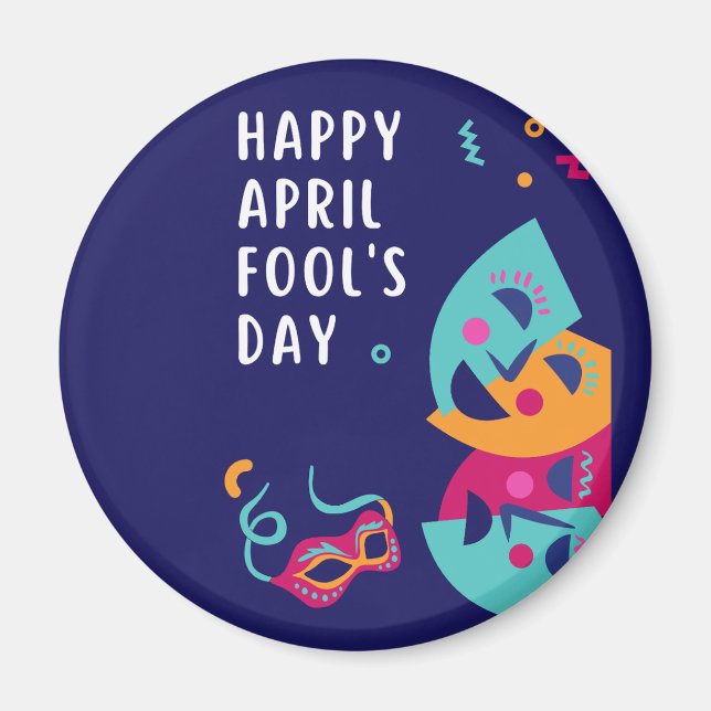 Imán Placa de papel del día de los inocentes de abril (Frente)