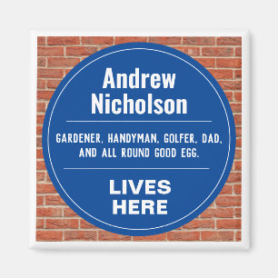 Imán Placa de pared de estilo conmemorativo divertido