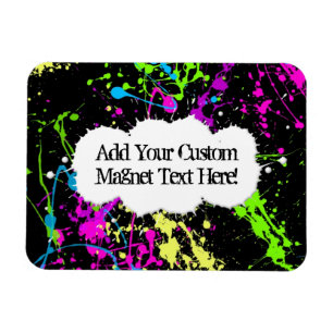 Imán Placa de pintura de neón retro fresca sobre negro