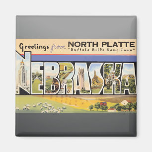Imán Placa del norte la "ciudad natal" Nebraska, V de