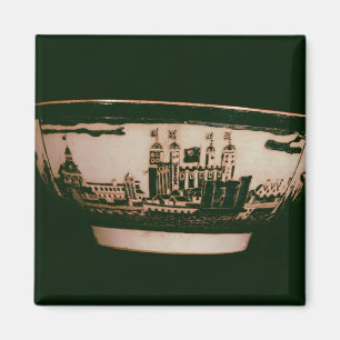 Imán Placa Delft con vistas a la Torre de Londres