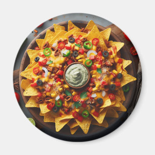 Imán Placa realista de nachos divertida