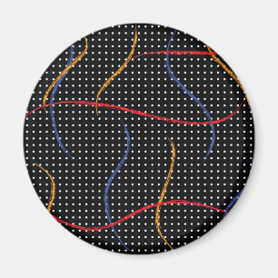 Imán Placa y puntos de pintura retro