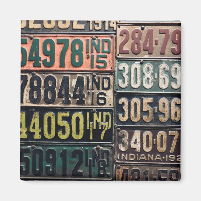 Imán Placas de licencia de época (Frente)