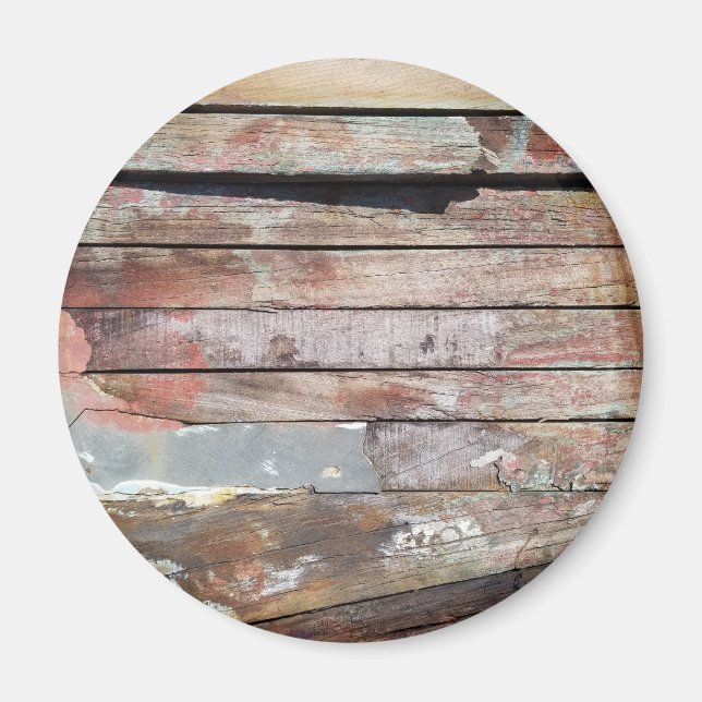 Imán Placas de madera de madera rústica de madera antig (Frente)